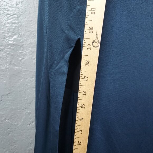 Cinq à Sept Formal Maxi Dress Women's Sz 0 Blue Lucca Cap Sleeve V-Neck Gown NEW - Picture 14 of 16